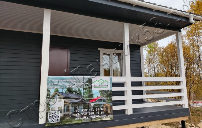 4 Каркасно-щитовой дом Д-37, 9х6м, 65 М², Мурманская область, посёлок Минькино. (1)